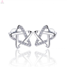 925 Sterling Silver Big Star Earrings Stud Jewelry